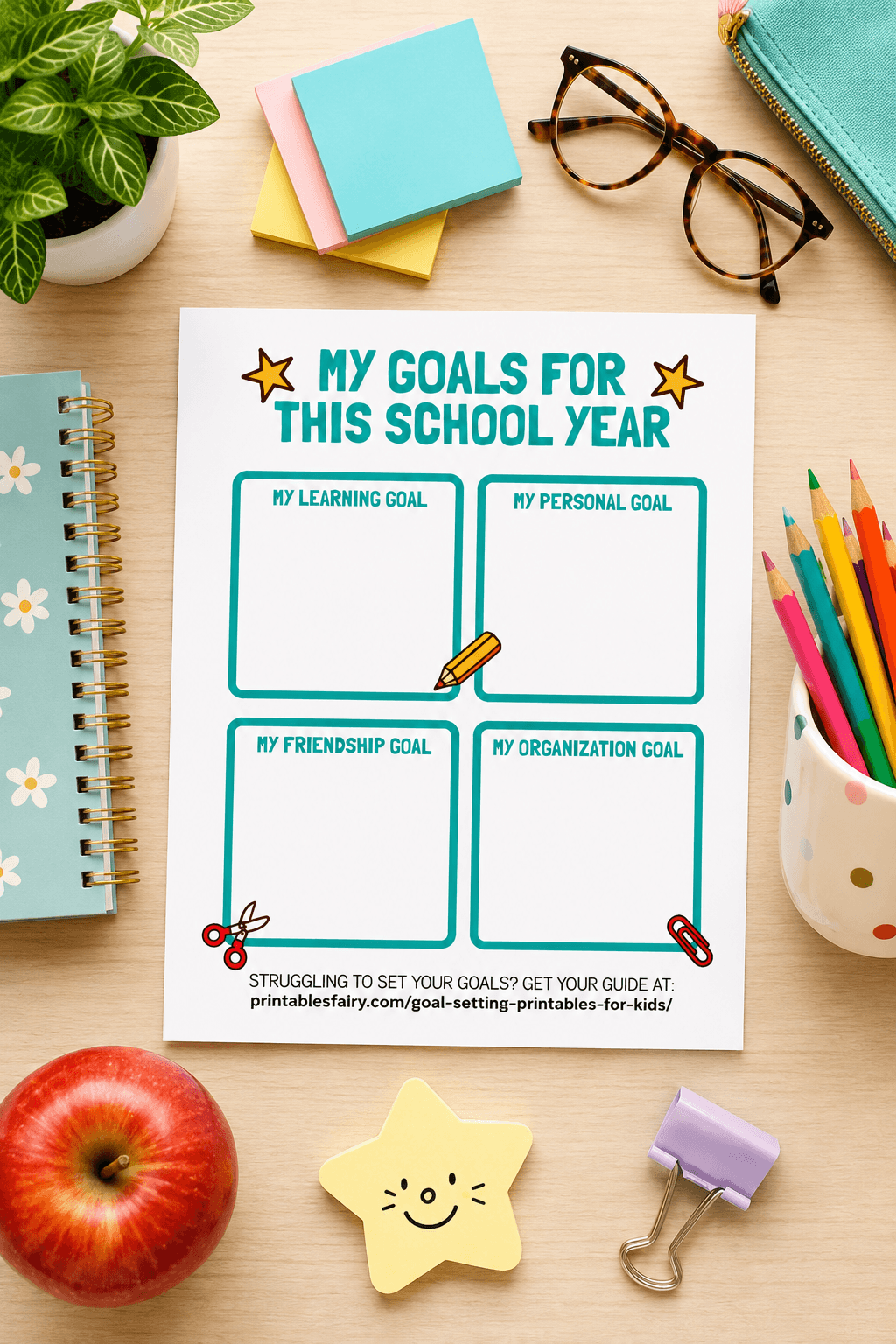 Back to School Goal Setting Printable