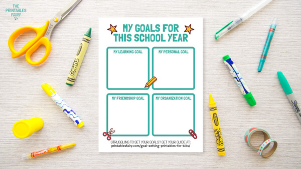 Back to School Goal Setting Worksheet